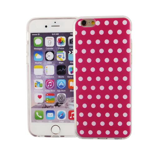 Handy H�lle f�r Apple iPhone 6 / 6s Cover Case Schutz Tasche Motiv Slim Silikon TPU Polka Dot Rot