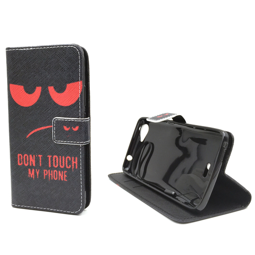 Handyh�lle Tasche f�r Handy Wiko Rainbow Jam Dont Touch Rot