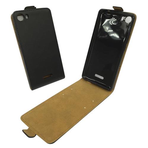 Handyh�lle Tasche f�r Handy Wiko Fever 4G Schwarz