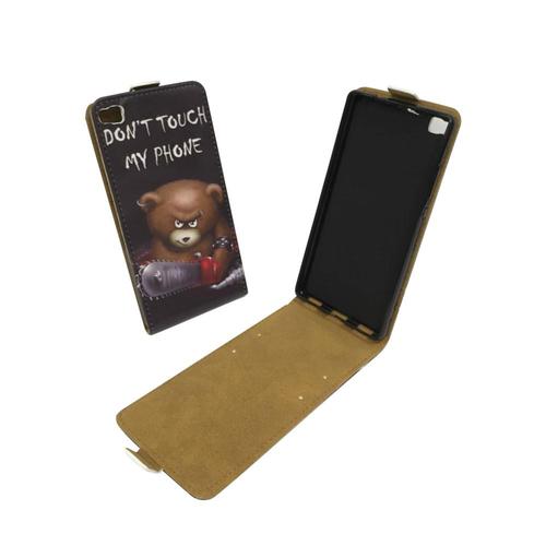 Handyh�lle Tasche f�r Handy Huawei P8 B�r mit Kettens�ge