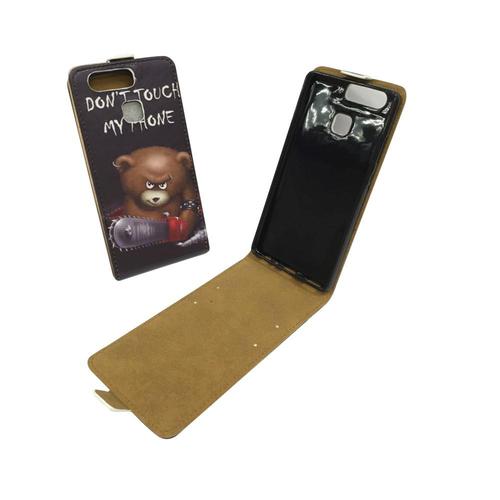 Handyh�lle Tasche f�r Handy Huawei P9 B�r mit Kettens�ge