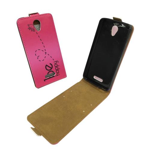 Handyh�lle Tasche f�r Handy Alcatel Pop 4 Be Happy Pink