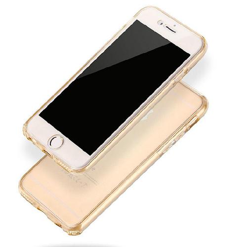 Crystal Case H�lle f�r Apple iPhone 6 Plus / 6s Plus Gold Rahmen Full Body