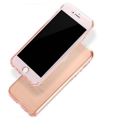 Crystal Case H�lle f�r Apple iPhone 6 Plus / 6s Plus Pink Rahmen Full Body