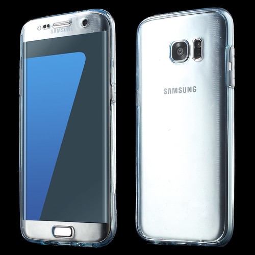 Crystal Case H�lle f�r Samsung Galaxy S7 Edge Blau Rahmen Full Body