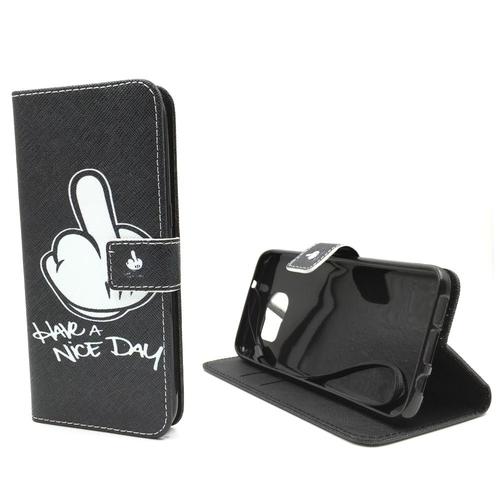 Handyh�lle Tasche f�r Handy Samsung Galaxy S7 Edge Mittelfinger