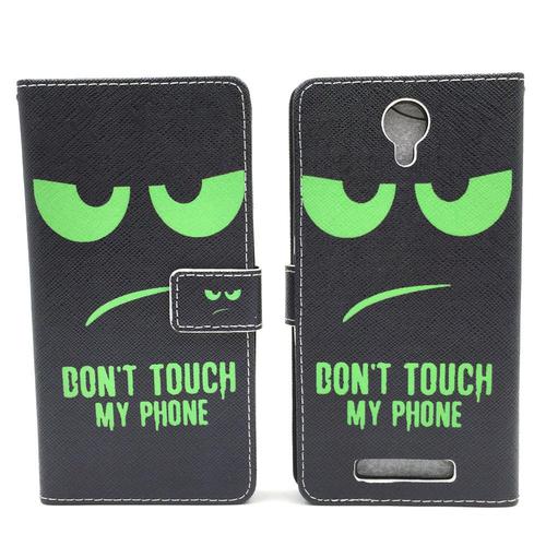 Handyh�lle Tasche f�r Handy Xiaomi Redmi Note 2 Dont Touch Gr�n
