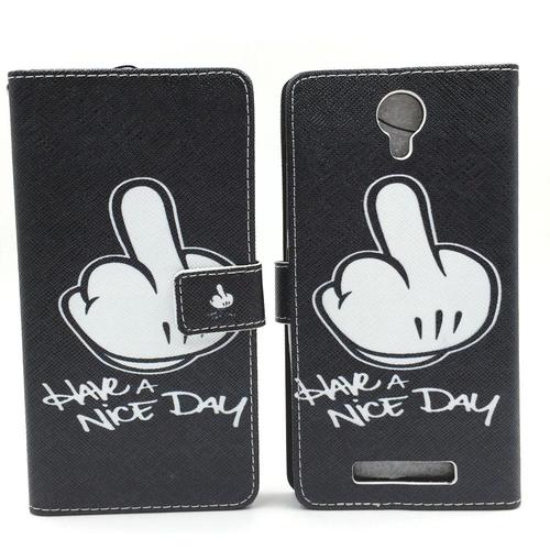 Handyh�lle Tasche f�r Handy Xiaomi Redmi Note 2 Mittelfinger