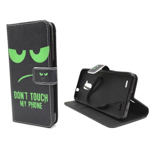 Handyh�lle Tasche f�r Handy ZTE Blade V7 Lite Dont Touch My Phone Gr�n