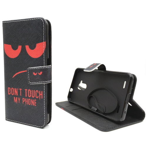 Handyh�lle Tasche f�r Handy ZTE Blade V7 Lite Dont Touch My Phone Rot