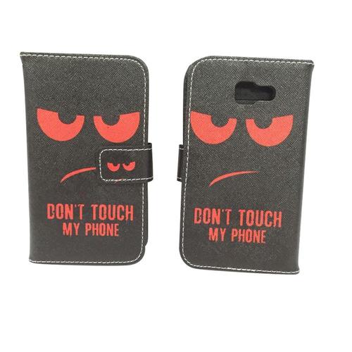 Handyh�lle Tasche f�r Handy Samsung Galaxy A3 2016 Dont Touch My Phone Rot