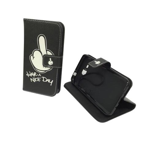 Handyh�lle Tasche f�r Handy Samsung Galaxy J3 Mittelfinger