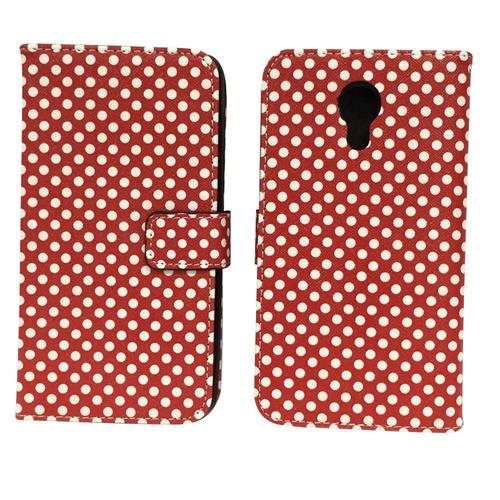 Handyh�lle Tasche f�r Handy Wiko Robby Polka Dot Rot