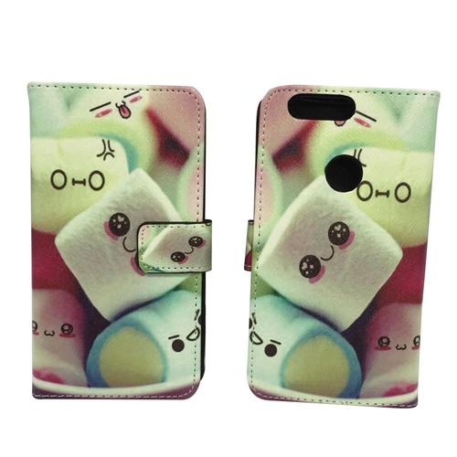 Handyh�lle Tasche f�r Handy Huawei Honor 8 Schriftzug Marshmallows