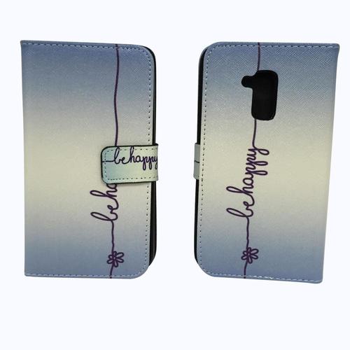 Handyh�lle Tasche f�r Handy Huawei Honor 5c Be Happy Blau