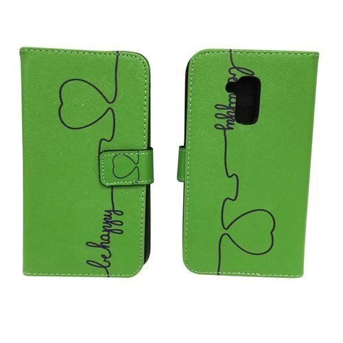 Handyh�lle Tasche f�r Handy Huawei Honor 5c Be Happy Gr�n