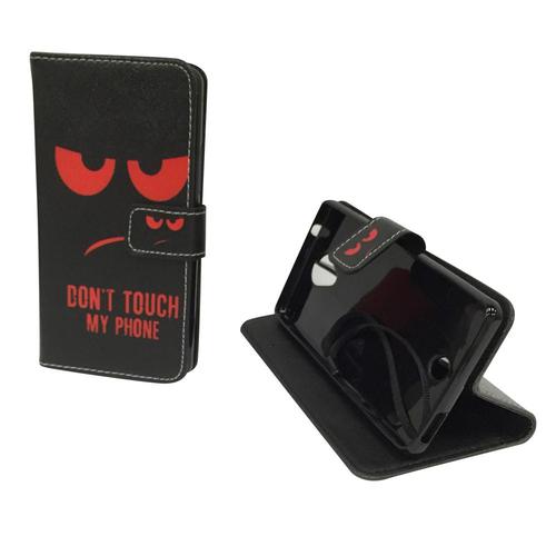 Handyh�lle Tasche f�r Handy Wiko U Feel Dont Touch My Phone Rot