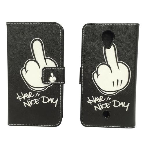 Handyhlle Tasche fr Handy Wiko U Feel Mittelfinger