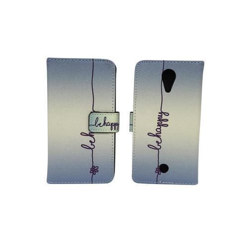 Handyh�lle Tasche f�r Handy Wiko Tommy Be Happy Blau