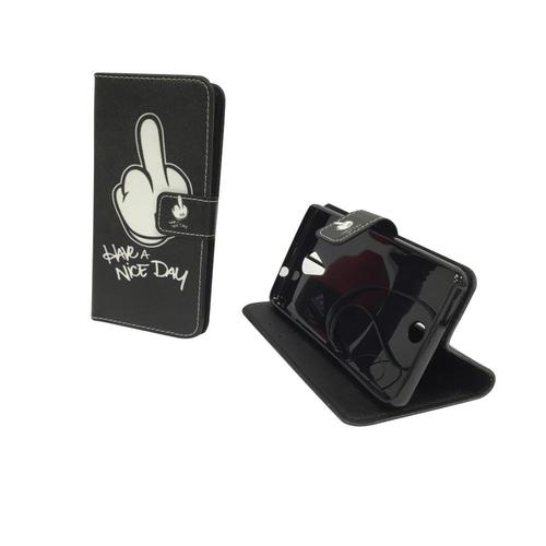 Handyhlle Tasche fr Handy Wiko Tommy Mittelfinger