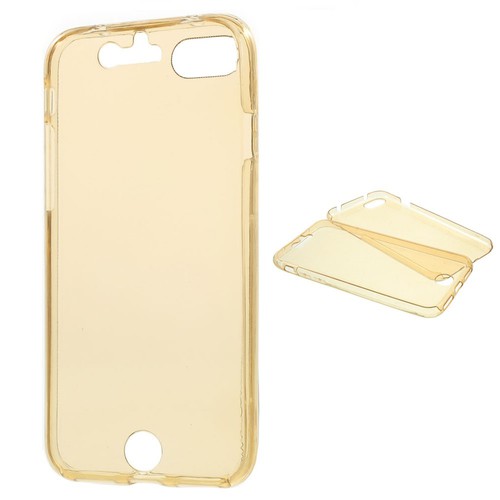 Crystal Case H�lle f�r Apple iPhone 7 Gold Rahmen Full Body