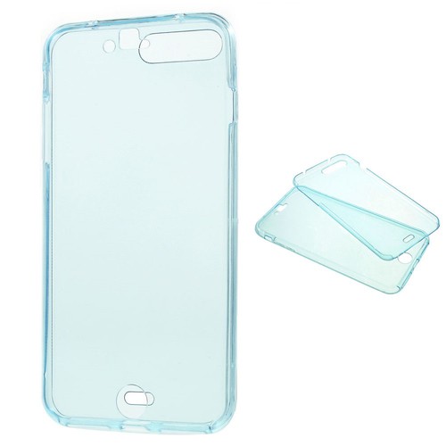 Crystal Case H�lle f�r Apple iPhone 7 Plus Blau Rahmen Full Body