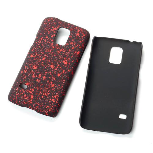 Handy H�lle Schutz Case Bumper Schale f�r Samsung Galaxy S5 Mini 3D Sterne Rot