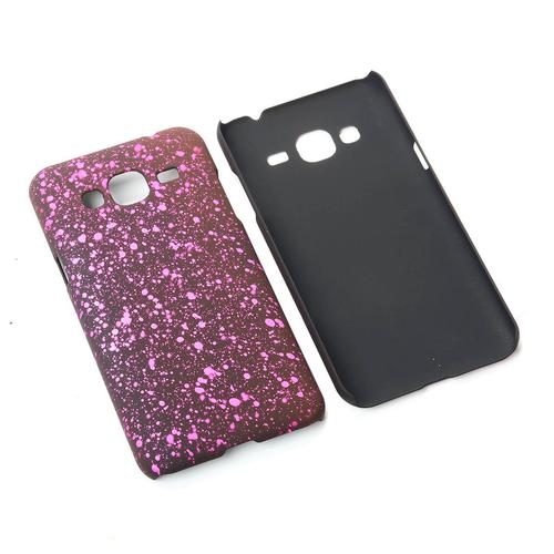 Handy H�lle Schutz Case Bumper Schale f�r Samsung Galaxy J3 3D Sterne Pink