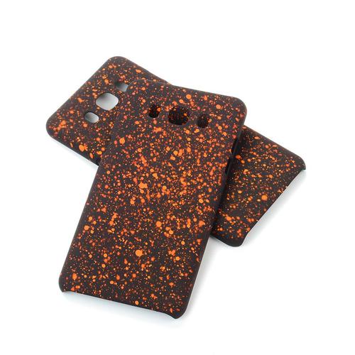 Handy H�lle Schutz Case Bumper Schale f�r Samsung Galaxy J5 2016 3D Sterne Orange