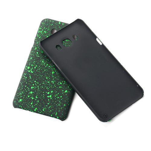 Handy H�lle Schutz Case Bumper Schale f�r Samsung Galaxy J7 2016 3D Sterne Gr�n