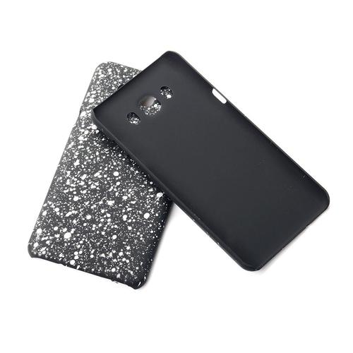 Handy H�lle Schutz Case Bumper Schale f�r Samsung Galaxy J7 2016 3D Sterne Wei�