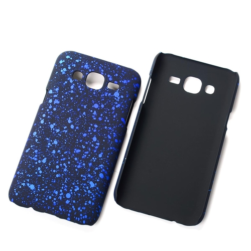 Handy H�lle Schutz Case Bumper Schale f�r Samsung Galaxy J5 2015 3D Sterne Blau