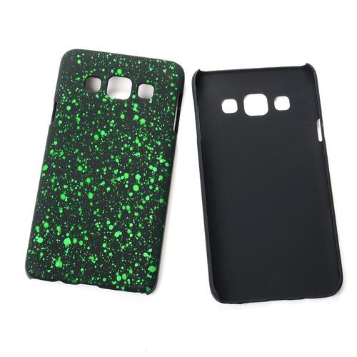 Handy Hlle Schutz Case Bumper Schale fr Samsung Galaxy A3 2015 3D Sterne Grn