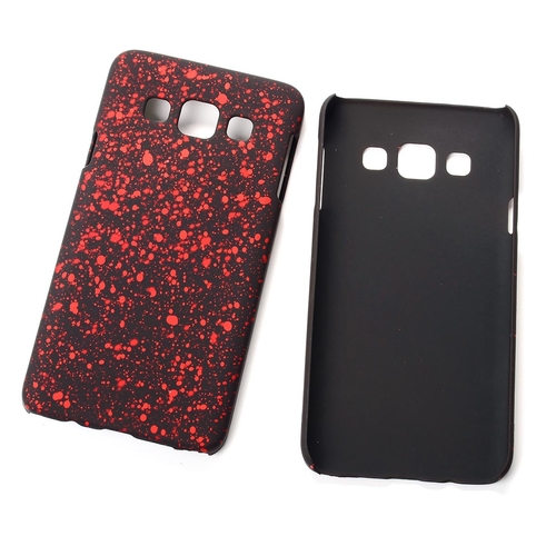 Handy H�lle Schutz Case Bumper Schale f�r Samsung Galaxy A3 2015 3D Sterne Rot