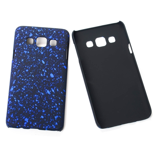 Handy H�lle Schutz Case Bumper Schale f�r Samsung Galaxy A3 2015 3D Sterne Blau