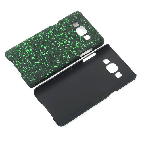 Handy H�lle Schutz Case Bumper Schale f�r Samsung Galaxy A5 2015 3D Sterne Gr�n