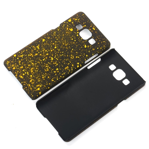 Handy H�lle Schutz Case Bumper Schale f�r Samsung Galaxy A5 2015 3D Sterne Gelb