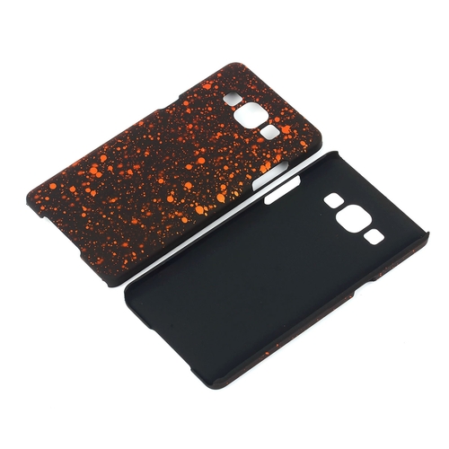 Handy H�lle Schutz Case Bumper Schale f�r Samsung Galaxy A5 2015 3D Sterne Orange
