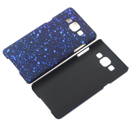 Handy H�lle Schutz Case Bumper Schale f�r Samsung Galaxy A5 2015 3D Sterne Blau