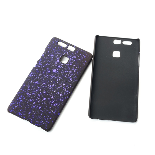 Handy H�lle Schutz Case Bumper Schale f�r Huawei P9 3D Sterne Lila