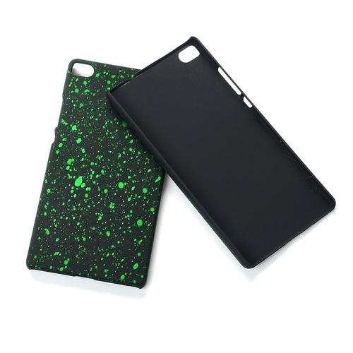 Handy H�lle Schutz Case Bumper Schale f�r Huawei P8 3D Sterne Gr�n