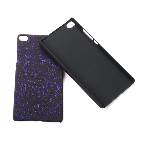 Handy H�lle Schutz Case Bumper Schale f�r Huawei P8 3D Sterne Lila