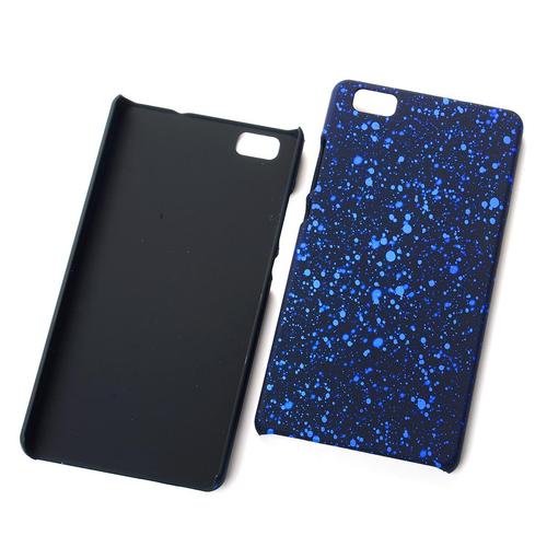 Handy H�lle Schutz Case Bumper Schale f�r Huawei P8 Lite 3D Sterne Blau