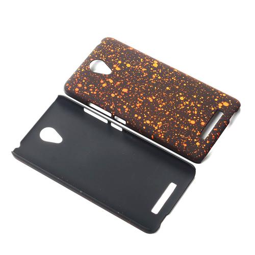 Handy H�lle Schutz Case Bumper Schale f�r Xiaomi Redmi Note 2 3D Sterne Orange