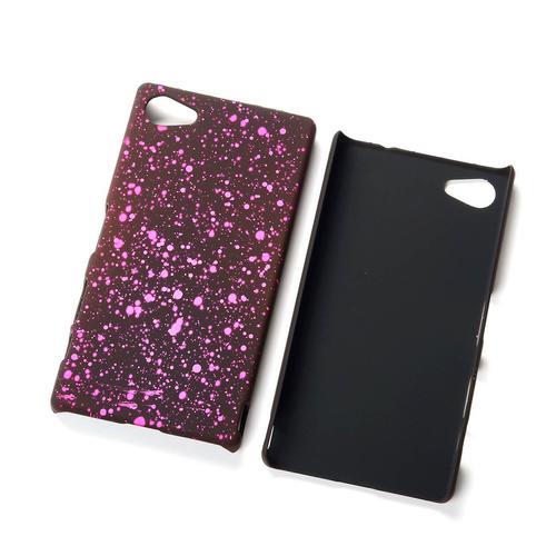 Handy H�lle Schutz Case Bumper Schale f�r Sony Xperia Z5 Compact 3D Sterne Pink