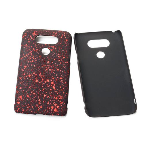 Handy H�lle Schutz Case Bumper Schale f�r LG G5 3D Sterne Rot