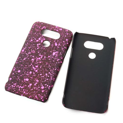 Handy H�lle Schutz Case Bumper Schale f�r LG G5 3D Sterne Pink