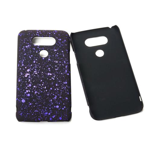 Handy H�lle Schutz Case Bumper Schale f�r LG G5 3D Sterne Lila