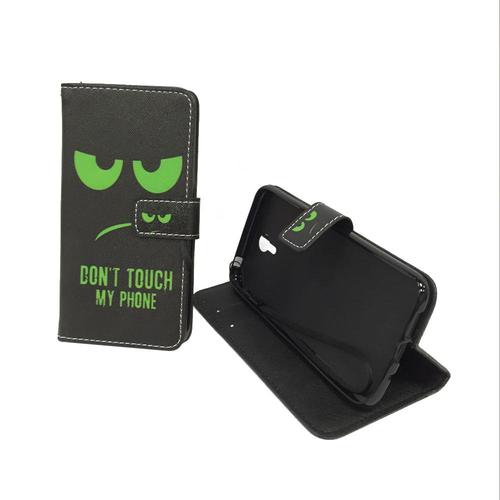 Handyh�lle Tasche f�r Handy Lenovo ZUK Z1 Dont Touch My Phone Gr�n