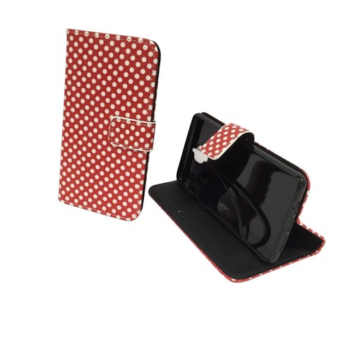 Handyh�lle Tasche f�r Handy OnePlus 3 / Three Polka Dot Rot